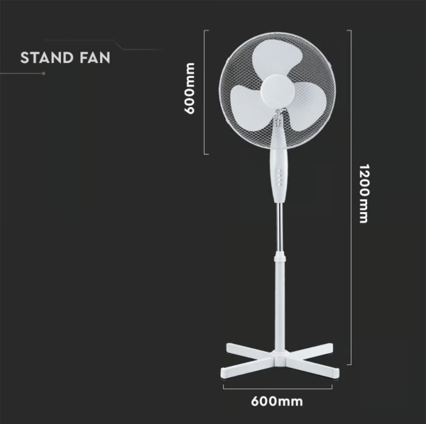 Standventilator mit Fuß, schwenkend, 40 cm Durchmesser