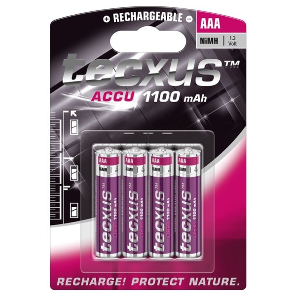 Tecxus 1100 mAh - 4er Akku