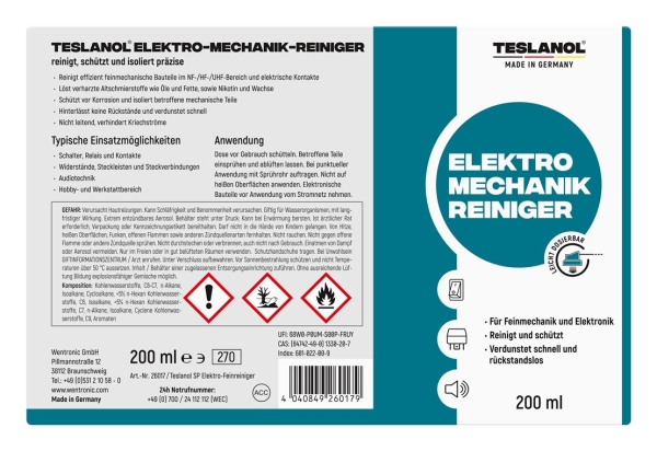 Teslanol Elektro Mechanik Reiniger