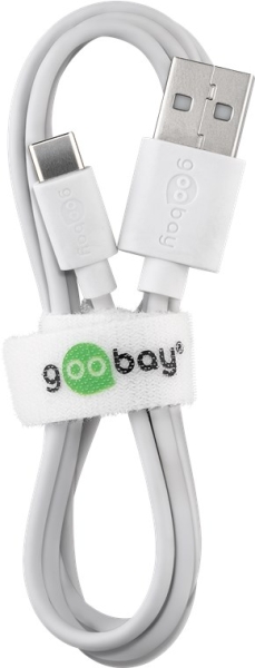 USB,Kabel,Ladekabel,Datenkabel,weiss,weiß,Goobay,USB-C,USB-A