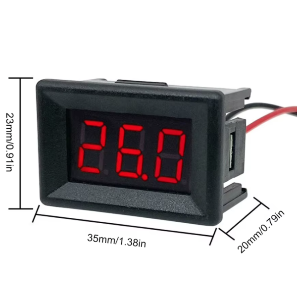 LED,Display,Spannung,Voltmeter,digital,3,stellig,rot,einbau,30,Volt