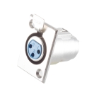 XLR / Cannon Einbaukupplung / Buchse