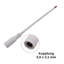 DC,Anschlusskabel,5,5,2,1,mm,weiss,Kupplung,Stecker,Anschlussdrähte