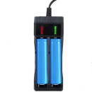 Ladegerät,USB,18650,3,7,Volt,2,fach,Schacht,LED,Ladekontrolle