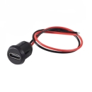 USB,Terminal,Ladebuchse,Einbau,Buchse,Frontplatte,Snap-In