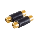 Cinch,RSA,Kupplung,doppel,2-fach,vergoldet,Buchse,Verlängerung,stereo