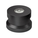 Single-Puck Aluminium schwarz mit Libelle