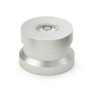 Single-Puck Aluminium silber mit Libelle