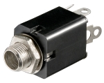 Klinkenbuchse, Einbau, gekapselt, mono, 6,3 mm