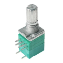 Potentiometer,Poti,Schalter,stereo,10,k,Ohm,linear,klein,Steckachse,6,mm